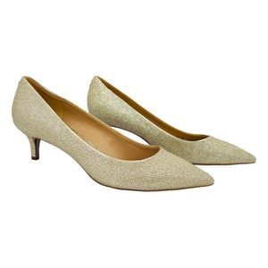 NEW Sam Edelman Dori Light Gold Mesh Shimmering Kitten Heel Pumps Size 9